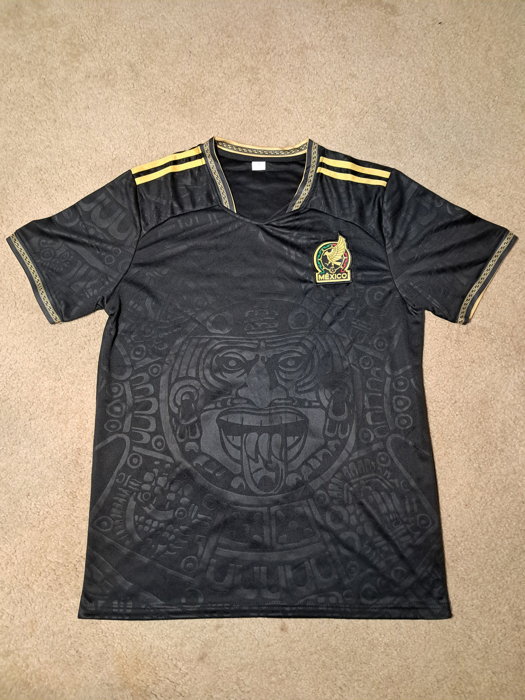Mexico soccer jersey unisex adults size way black color
