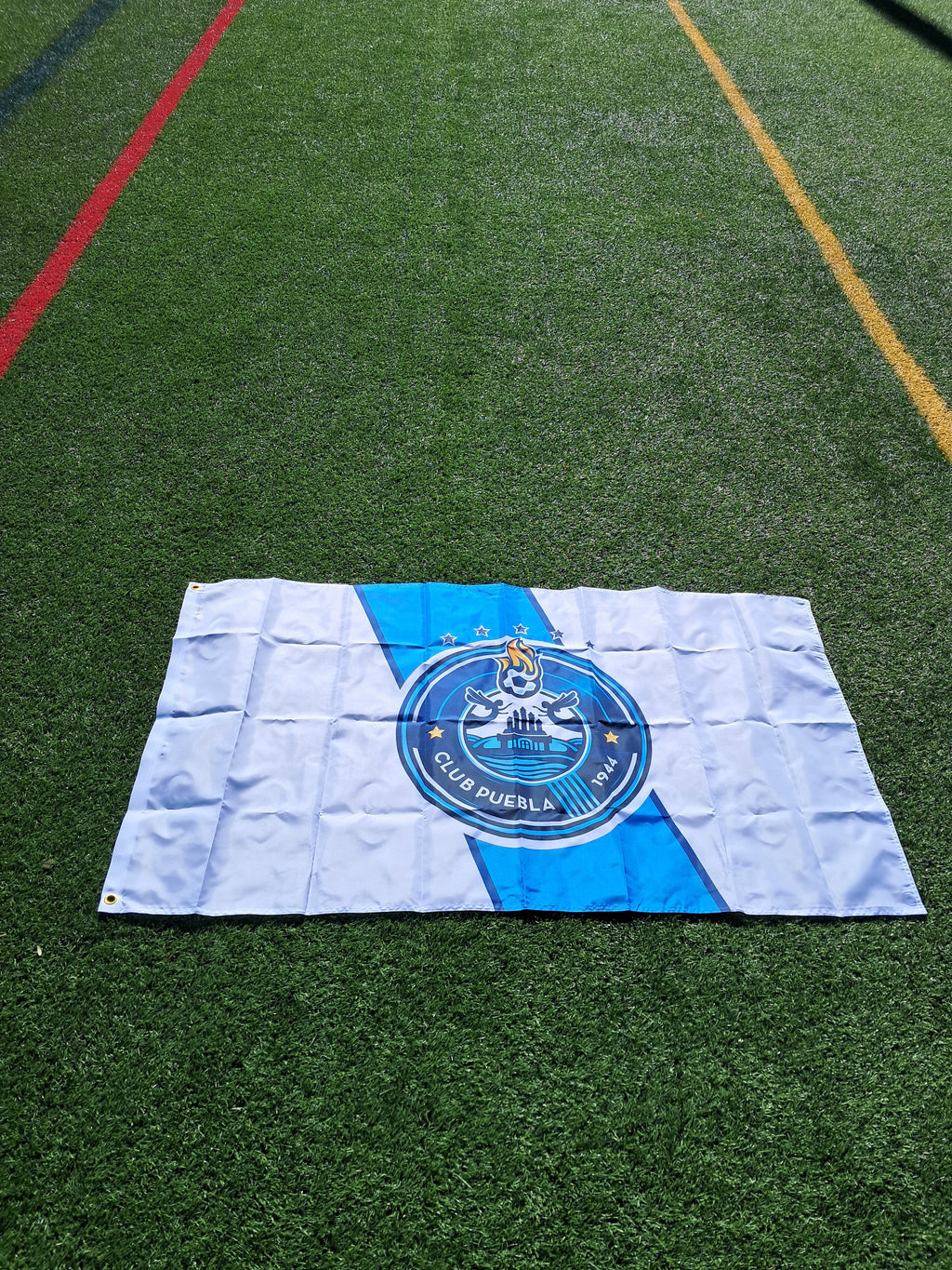 Club puebla bandera 3x5 ft. White and blue
