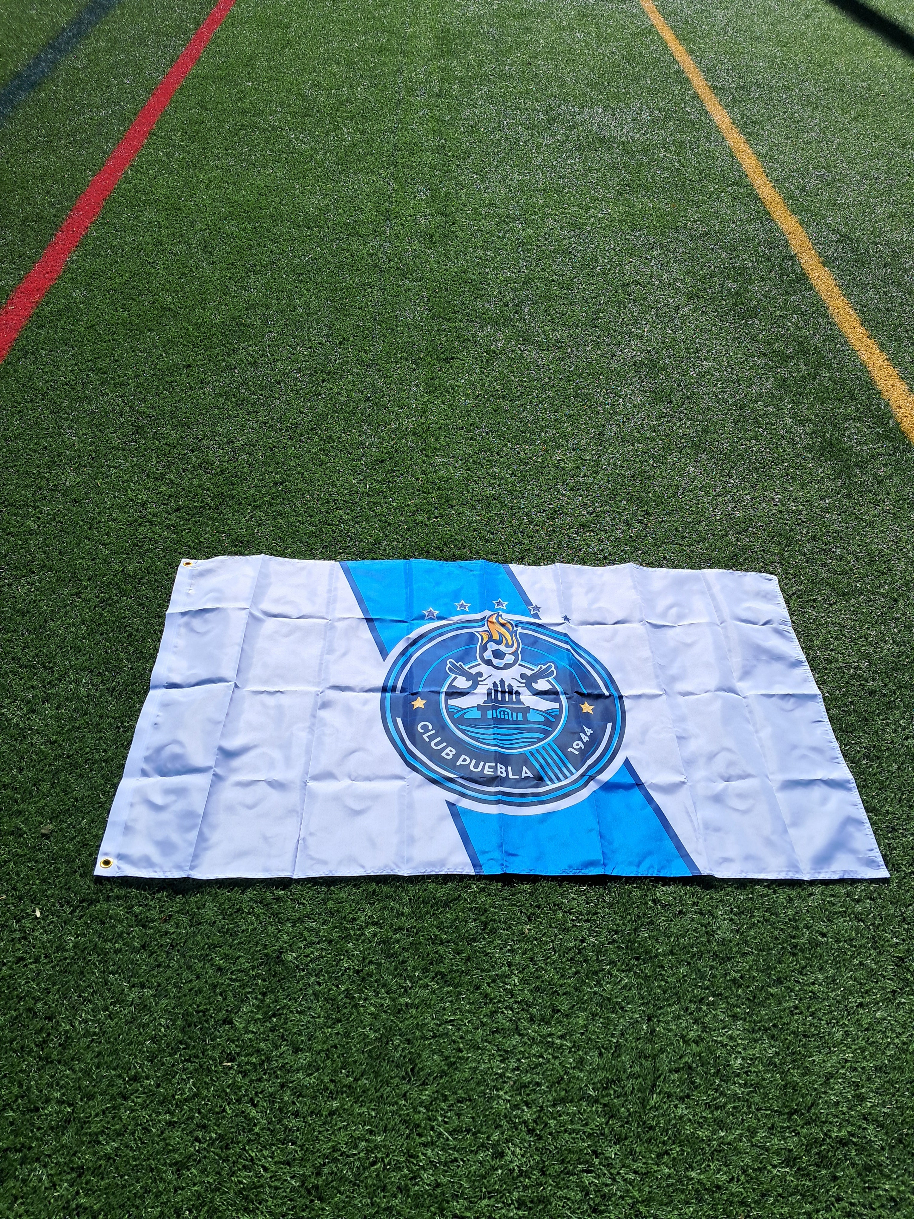 Club puebla bandera 3x5 ft. White and blue