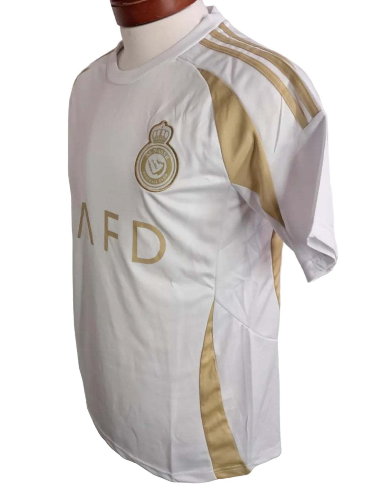 Al Nassar away Cristiano Ronaldo white and gold adult unisex