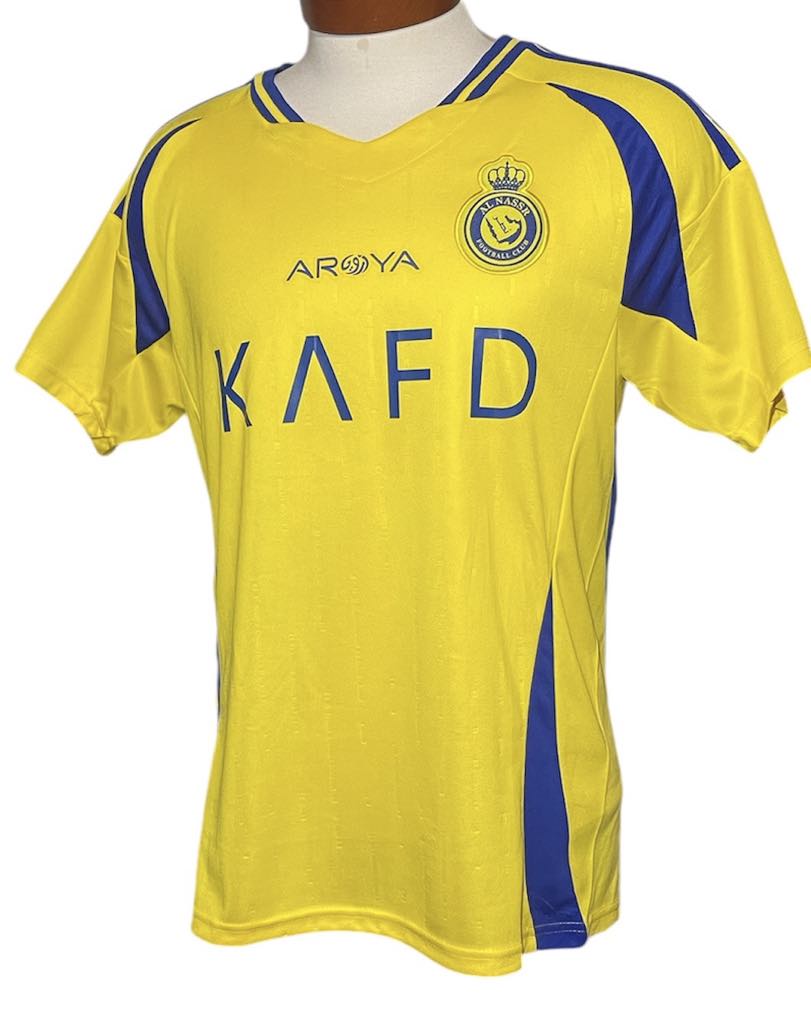 Al Nassar Ronaldo jersey yellow and blue