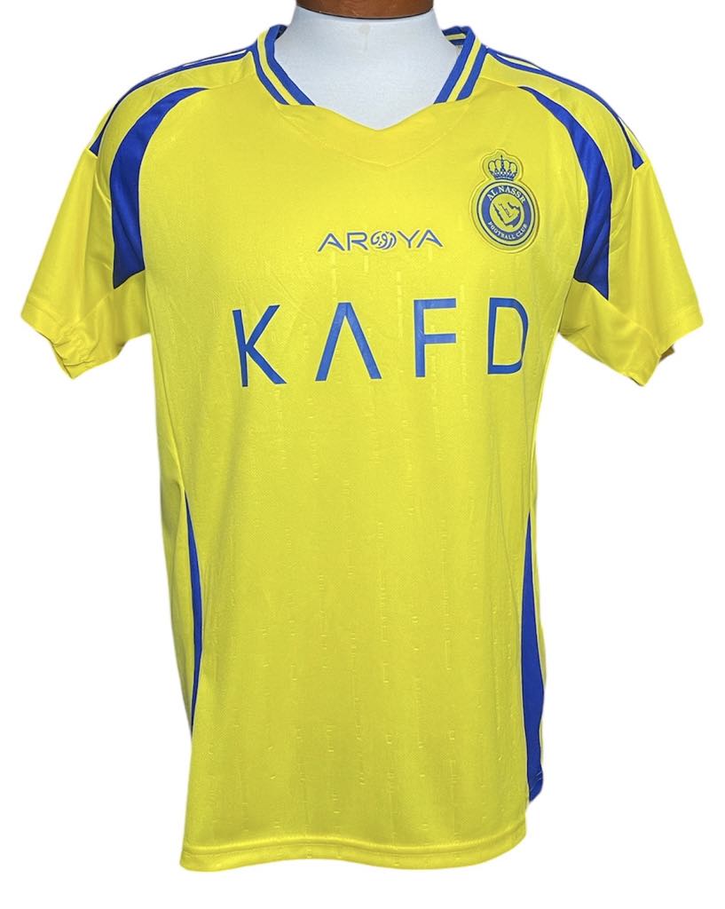 Al Nassar Ronaldo jersey yellow and blue