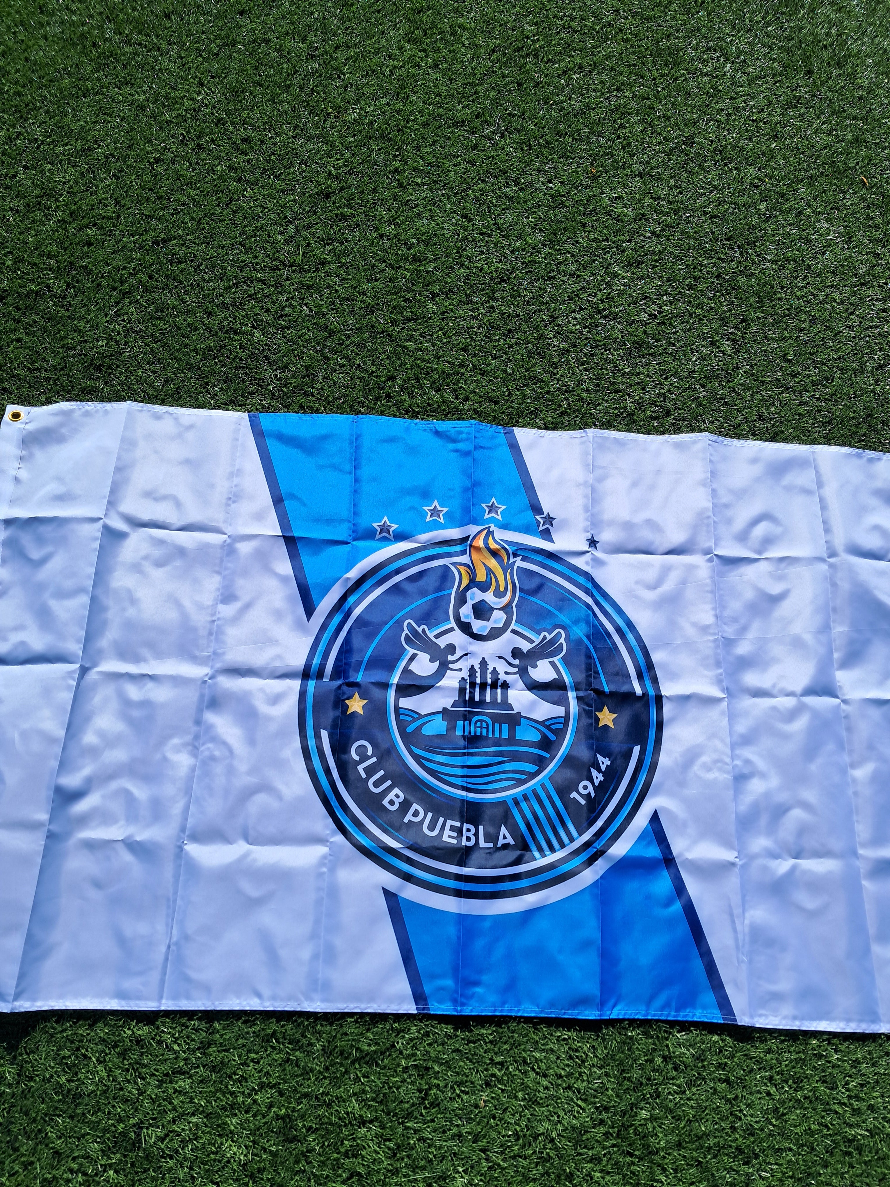 Club puebla bandera 3x5 ft. White and blue