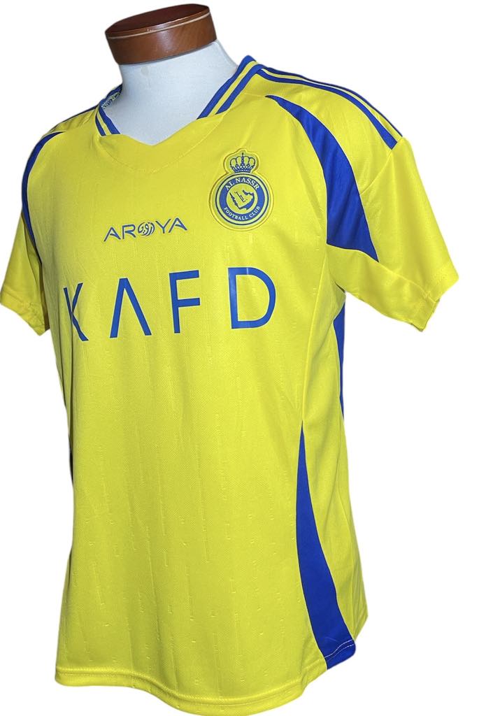 Al Nassar Ronaldo jersey yellow and blue