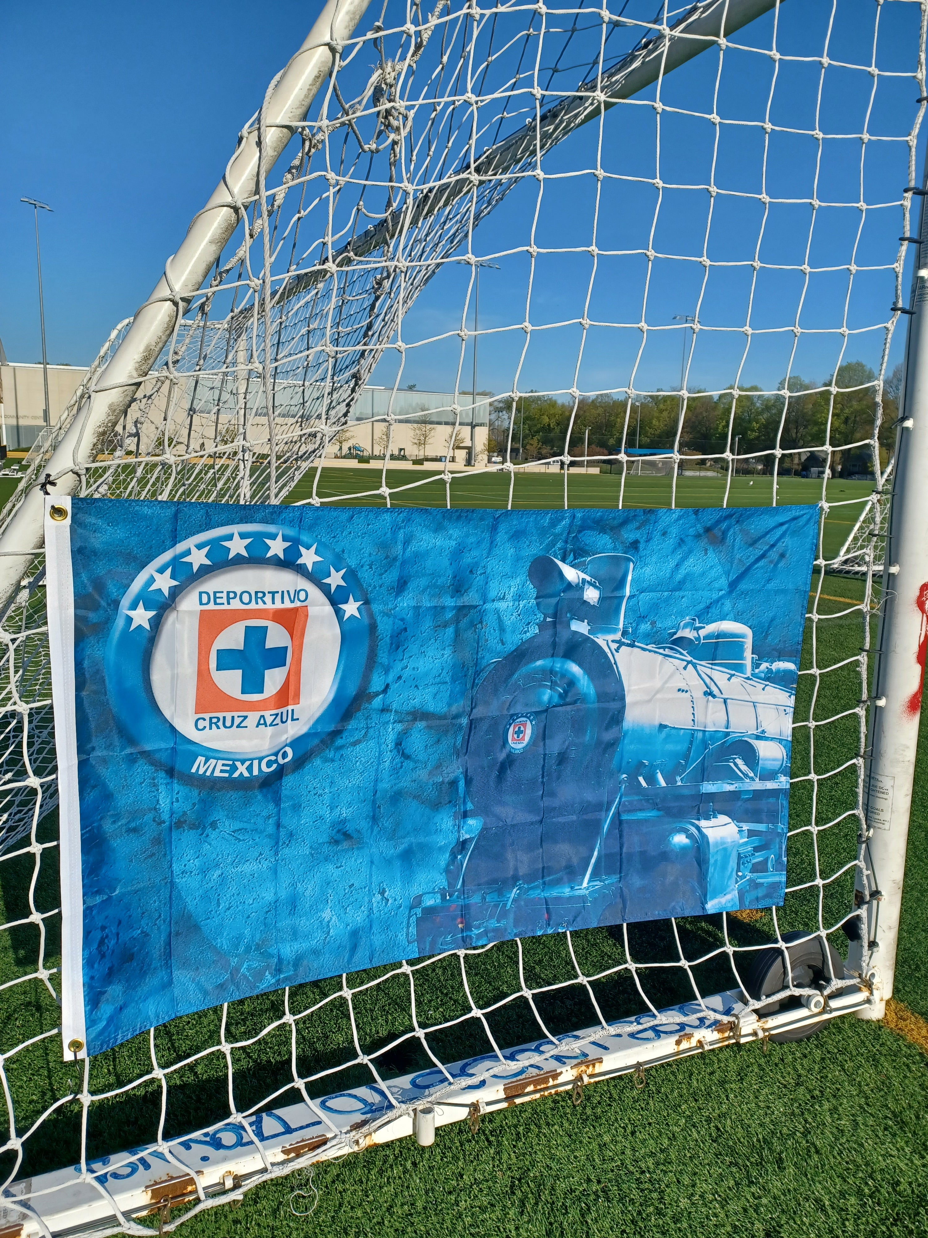 Bandera del cruz azul 3x5 ft demuestra tu pacion,