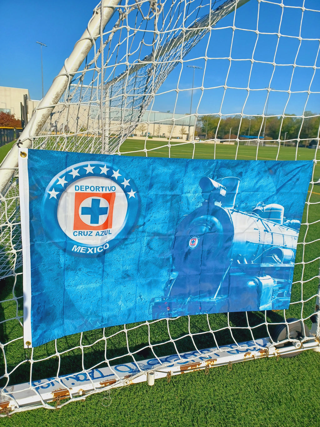 Bandera del cruz azul 3x5 ft demuestra tu pacion,