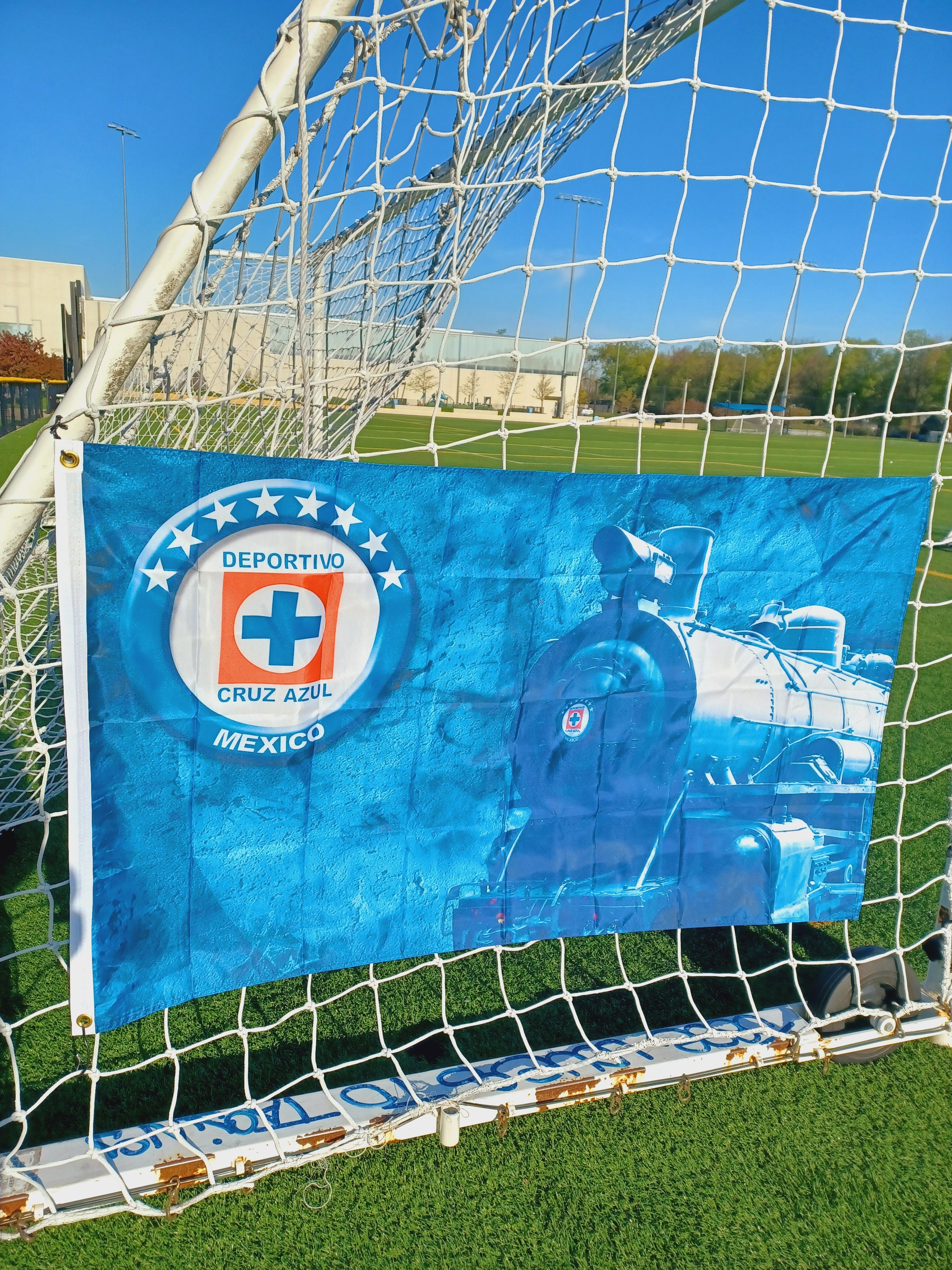 Bandera del cruz azul 3x5 ft demuestra tu pacion,