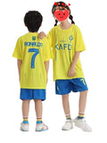 Kids Ronaldo uniform set jersey and shorts, unisex