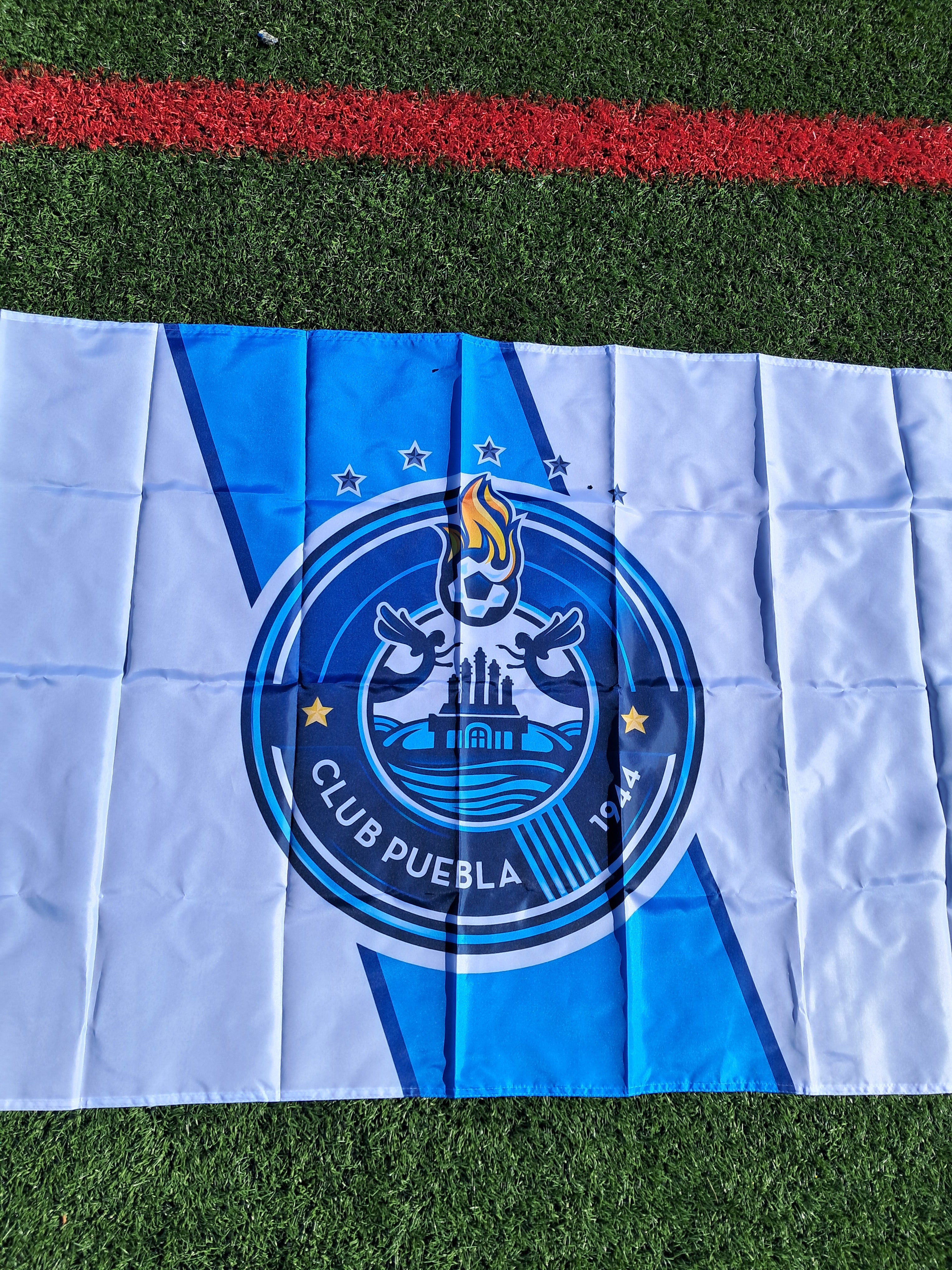 Club puebla bandera 3x5 ft. White and blue