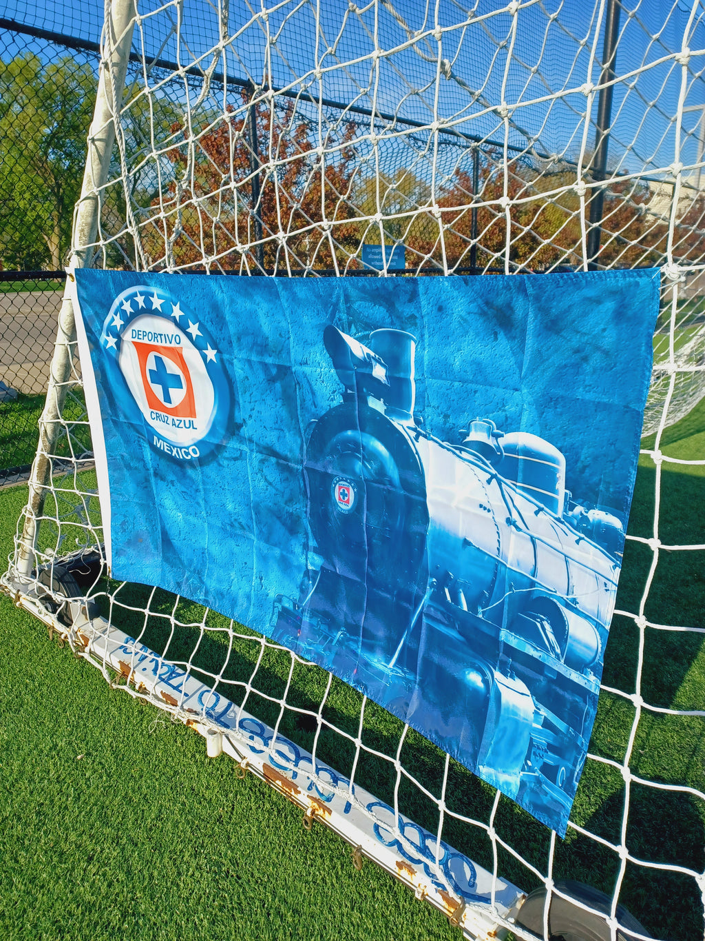 Bandera del cruz azul 3x5 ft demuestra tu pacion,