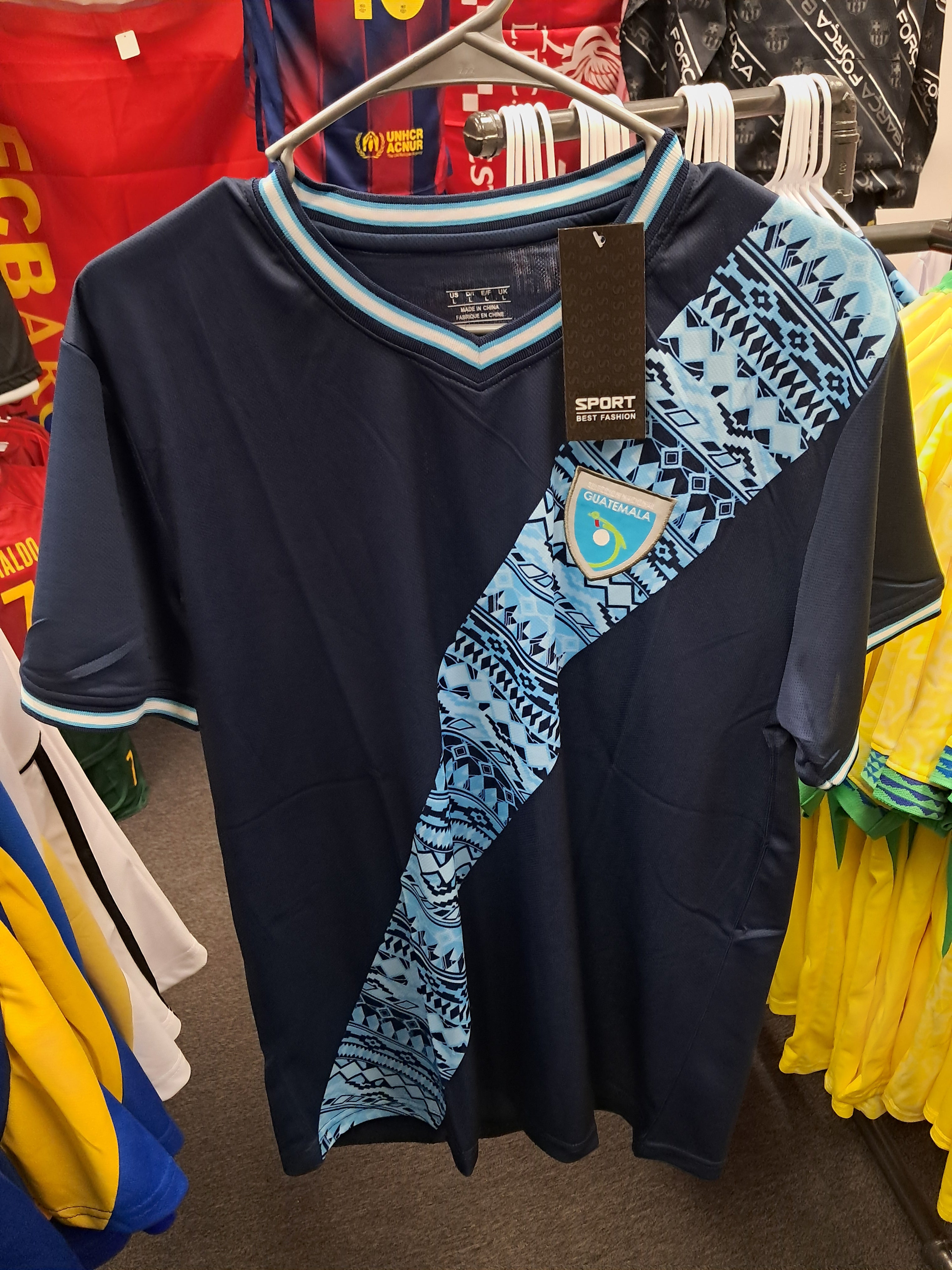 Guatemala Soccer jersey and short unisex adults size, fan edition.