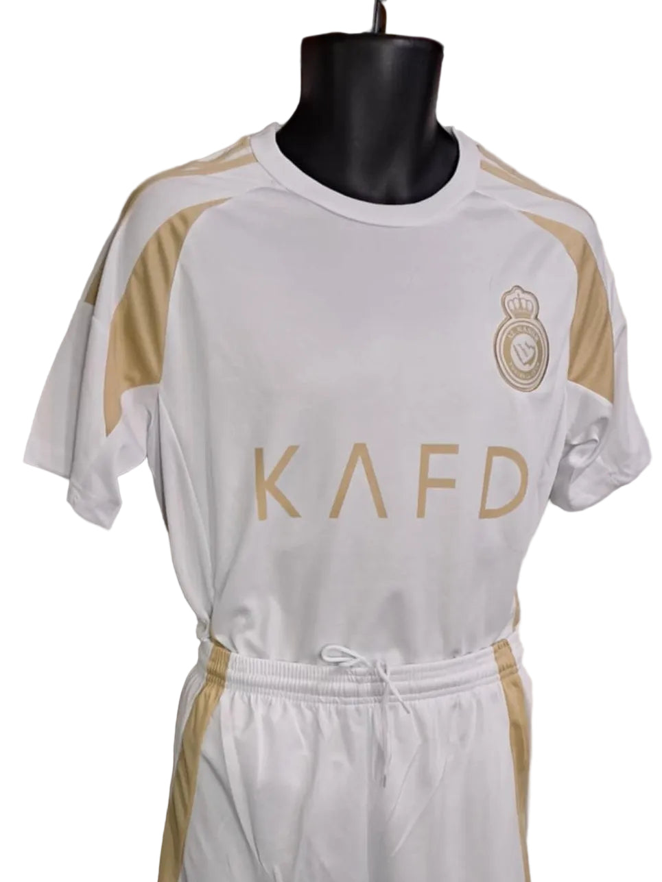 Al Nassar away Cristiano Ronaldo white and gold adult unisex