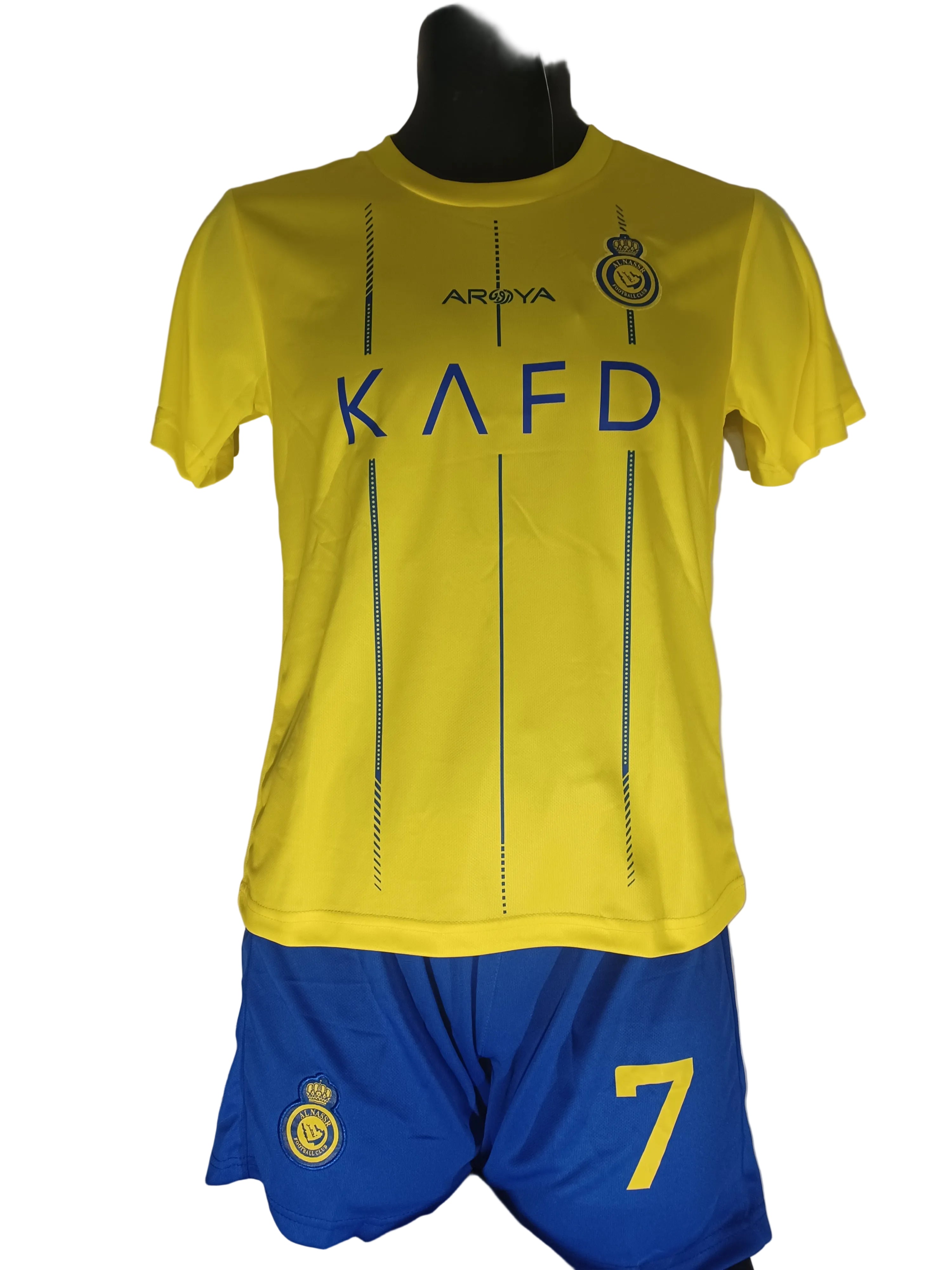 Kids Ronaldo uniform set jersey and shorts, unisex