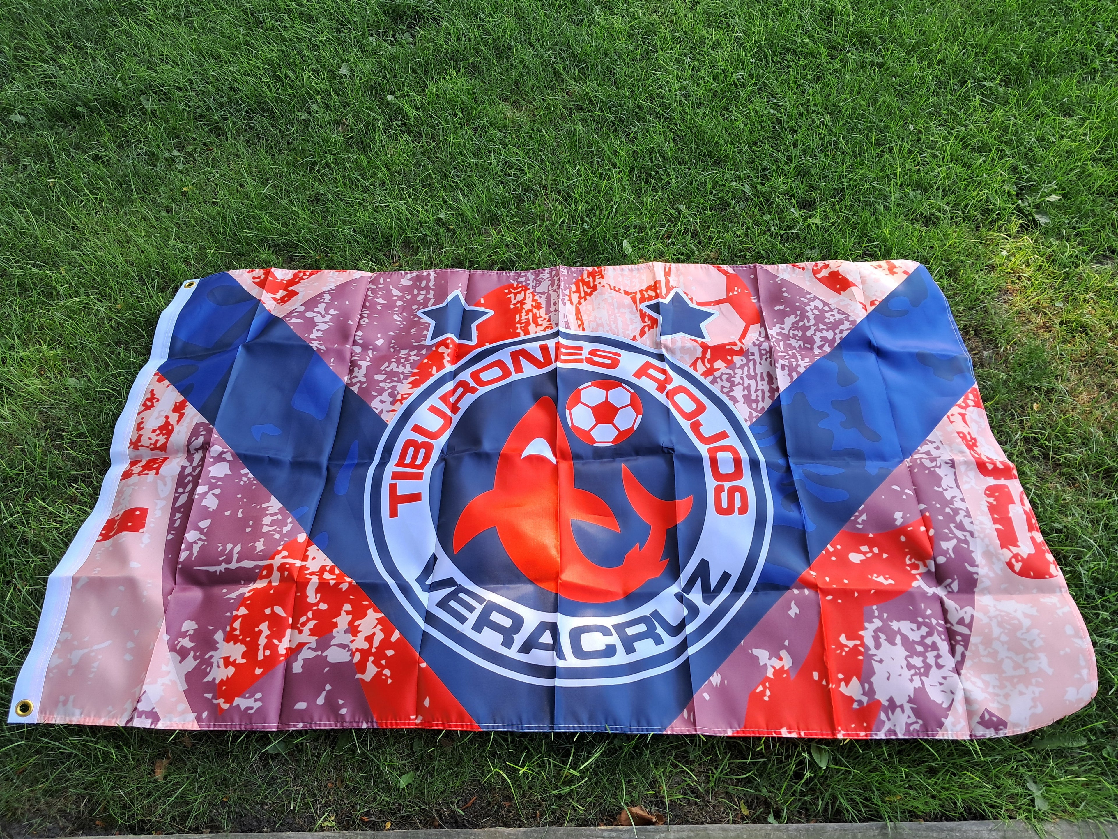 Bandera de los tiburones rojos de veracruz 3×5 ft size.